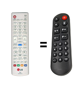 LG AKB73975716 náhradní dálkový ovladač pro seniory.