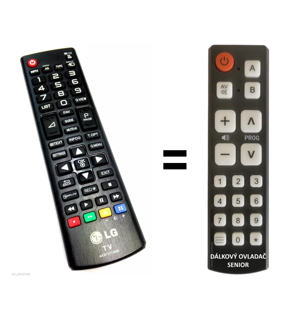 LG AKB73715686 replacement remote control for seniors