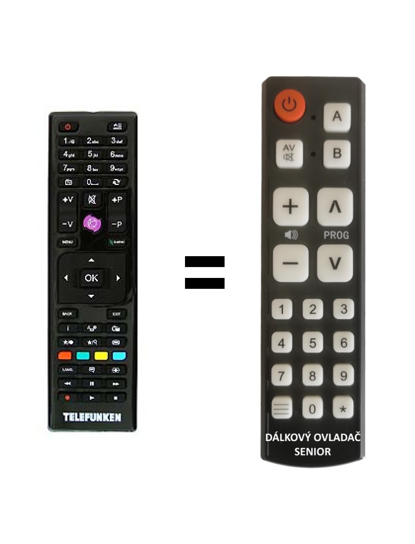 Telefunken H22V3 replacement remote control for seniors