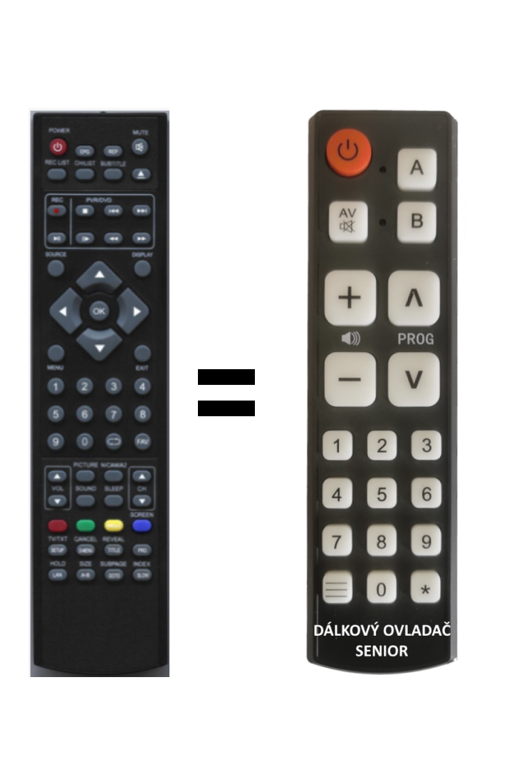 Medion MD21078 replacement remote control for seniors.