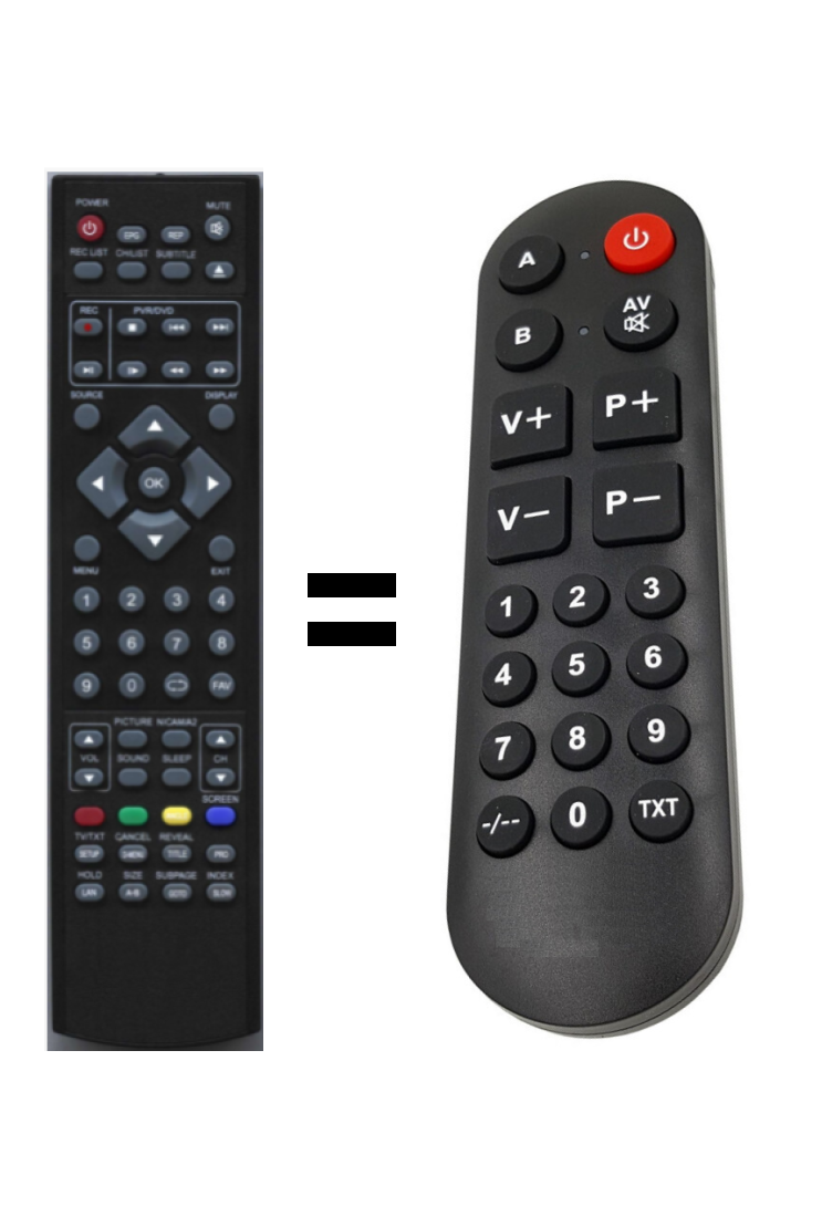 Medion MD21078 replacement remote control for seniors.