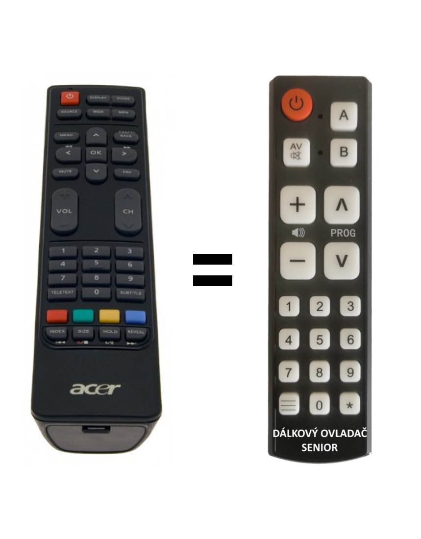 Acer M220HQMF M220HQML M222HQMF M222HQML replacement remote control for seniors.