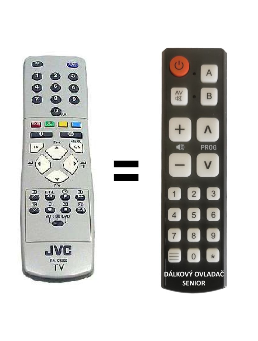 Jvc RM-C1508 replacement remote control for seniors.