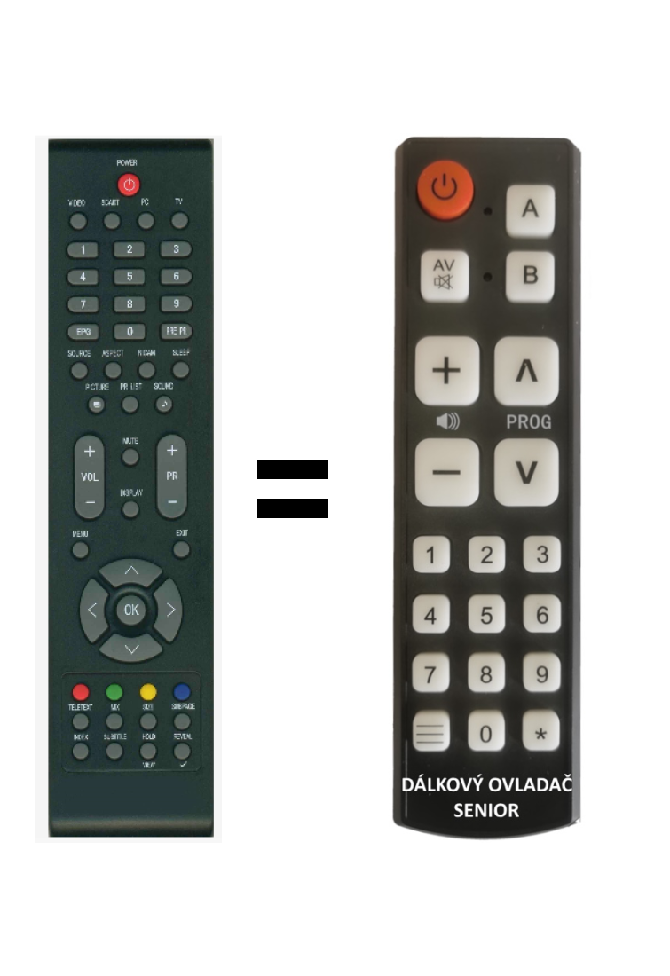 Haier LT22M1CW replacement remote control for seniors.
