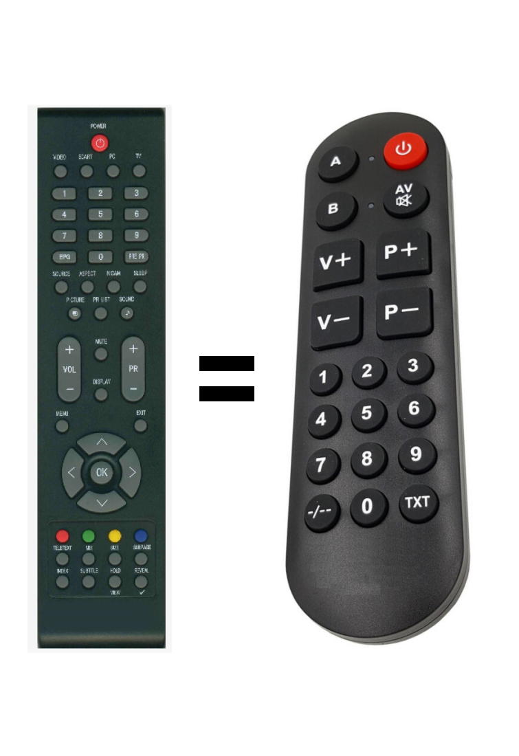 Haier LT22M1CW replacement remote control for seniors.