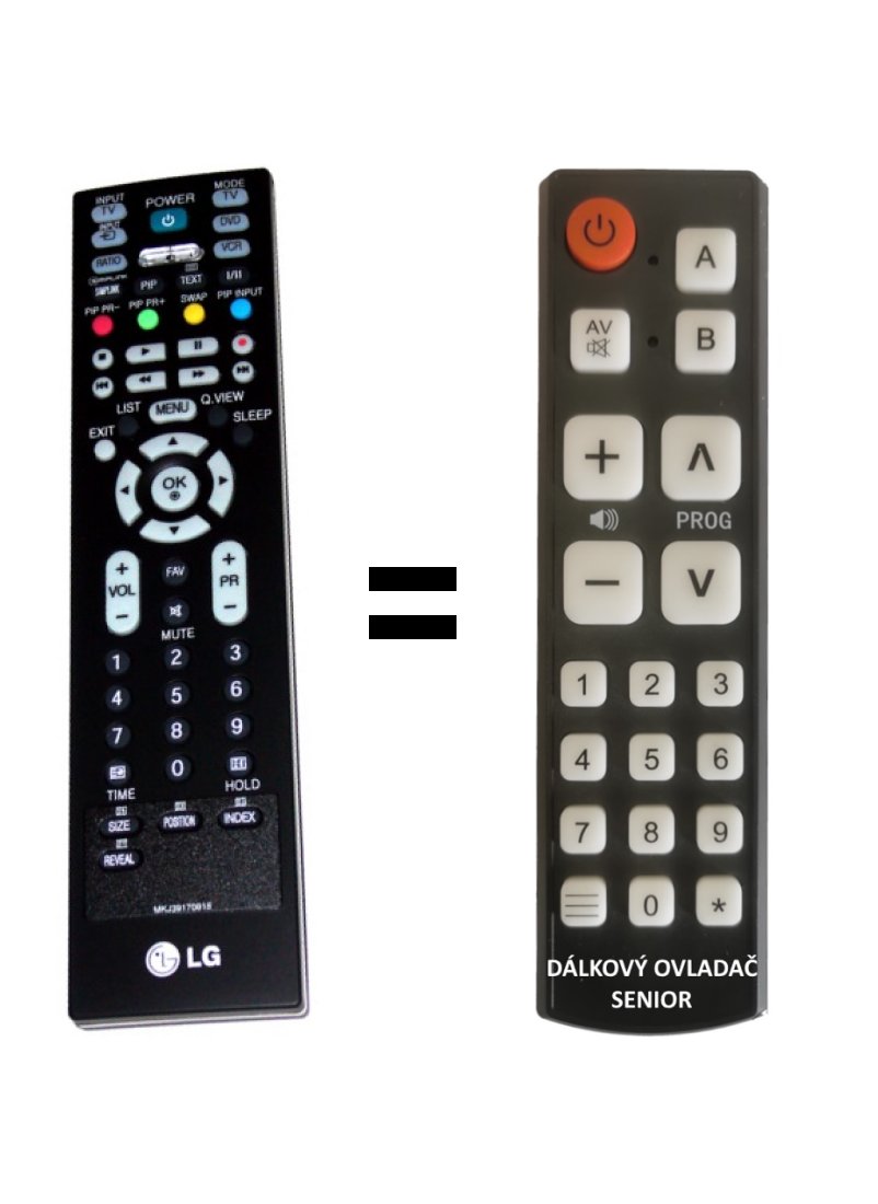 LG MKJ39170818 replacement remote control for seniors