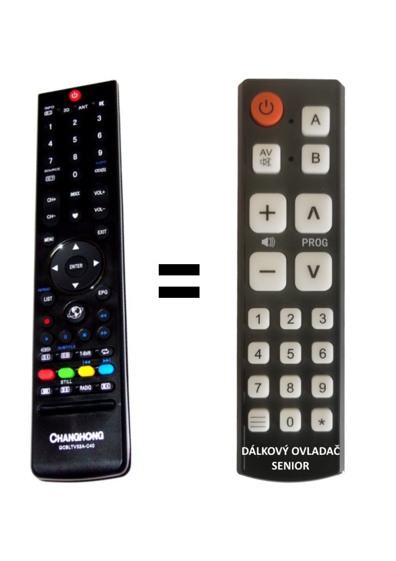 Changhong GCBLTV32A-C40 replacement remote control for seniors