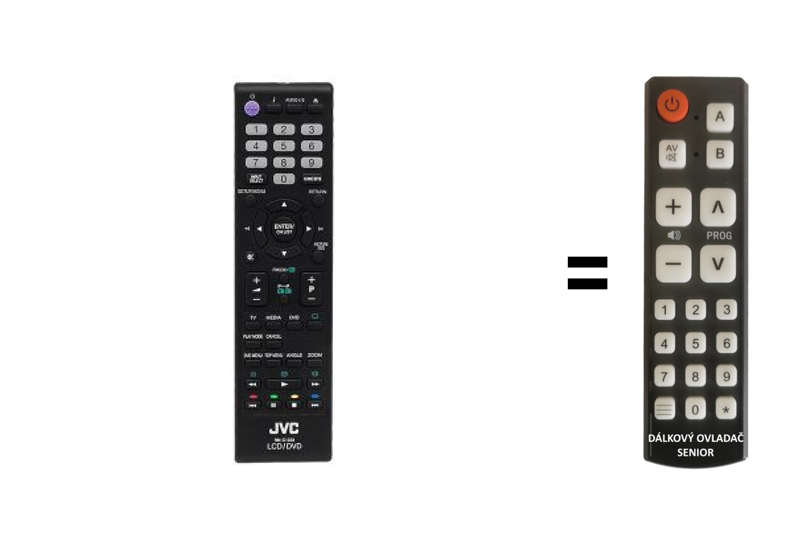 JVC RM-C1233 replacement remote control for seniors
