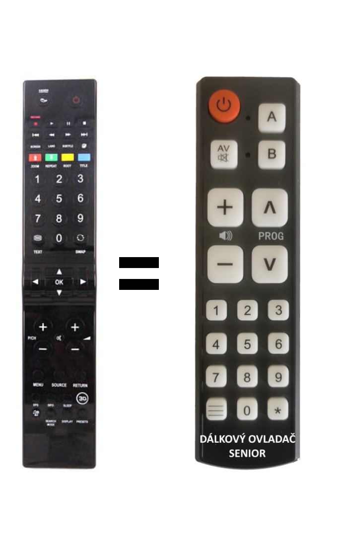 Orion LCD PIF22-DLED replacement remote control for seniors.