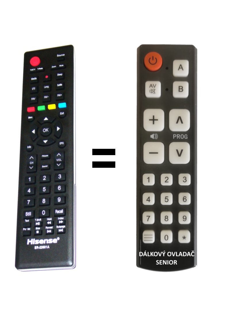 Hisense ER-22601A replacement remote control for seniors