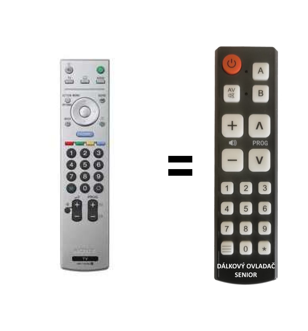 Sony RMT-TX210E replacement remote control for seniors