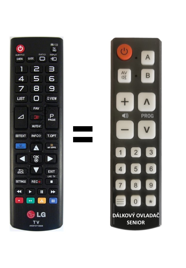 LG AKB73715659 replacement remote control for seniors