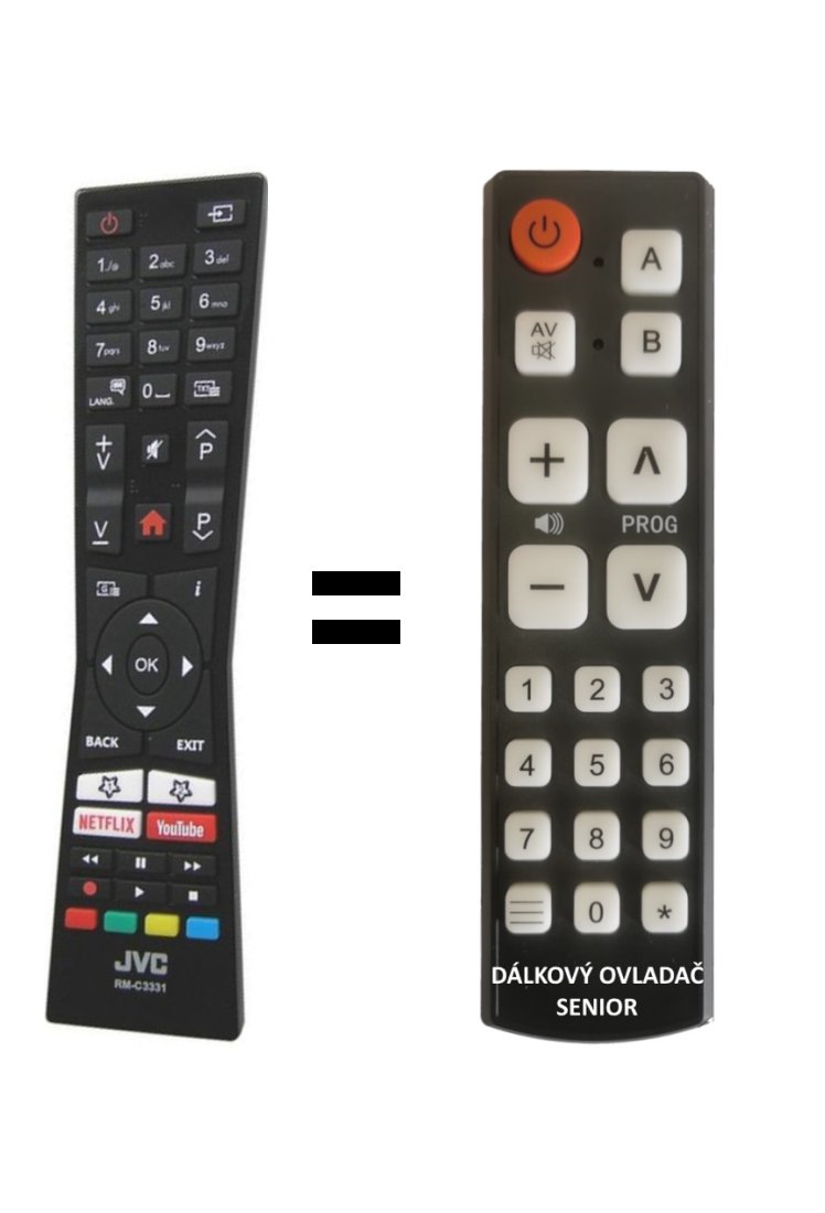 JVC RM-C3331 replacement remote control for seniors