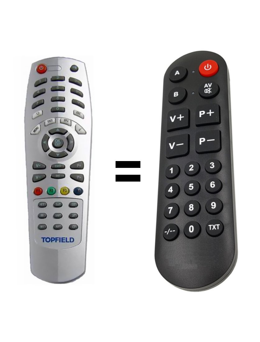 Topfield 6000CR, SBI-5450 - replacement remote control for seniors