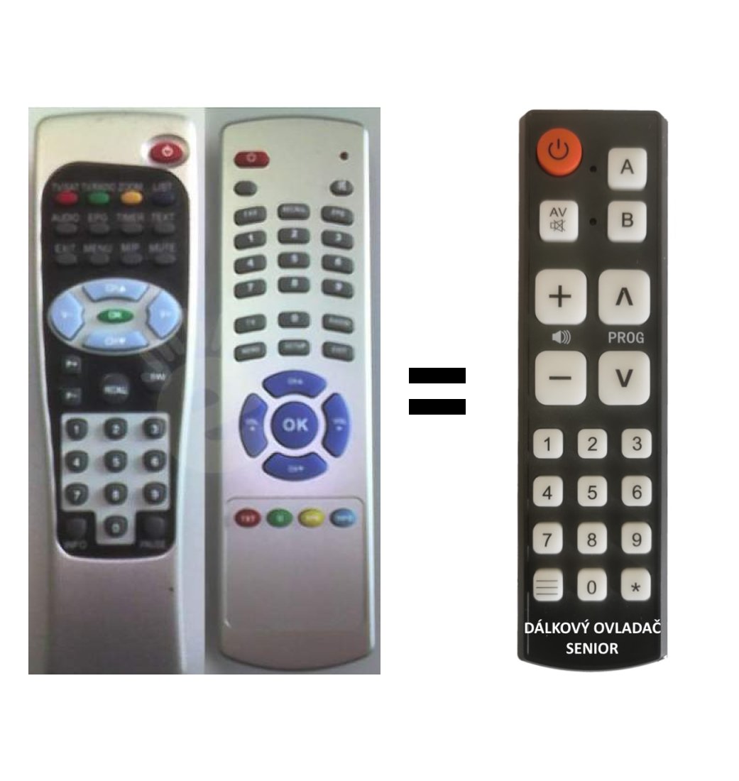 Smart MX16, Smart MX18, Smart MX26 replacement remote control for seniors