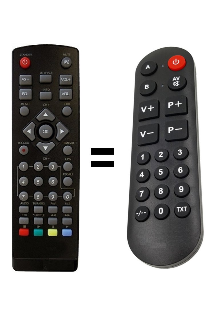 Strong DVBT SRT5200 SRT5202 SRT5203 SRT5205 SRT5303 - replacement remote control for seniors