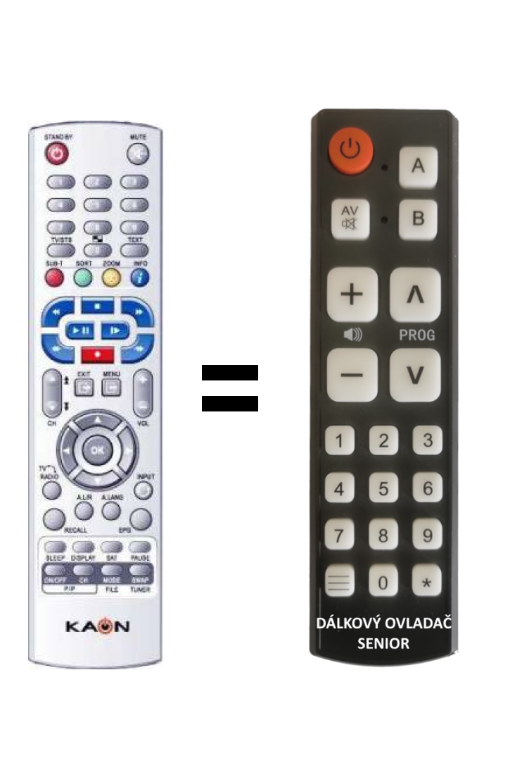 Kaon KVR1000 DAB, KVR1000 PLUS replacement remote control