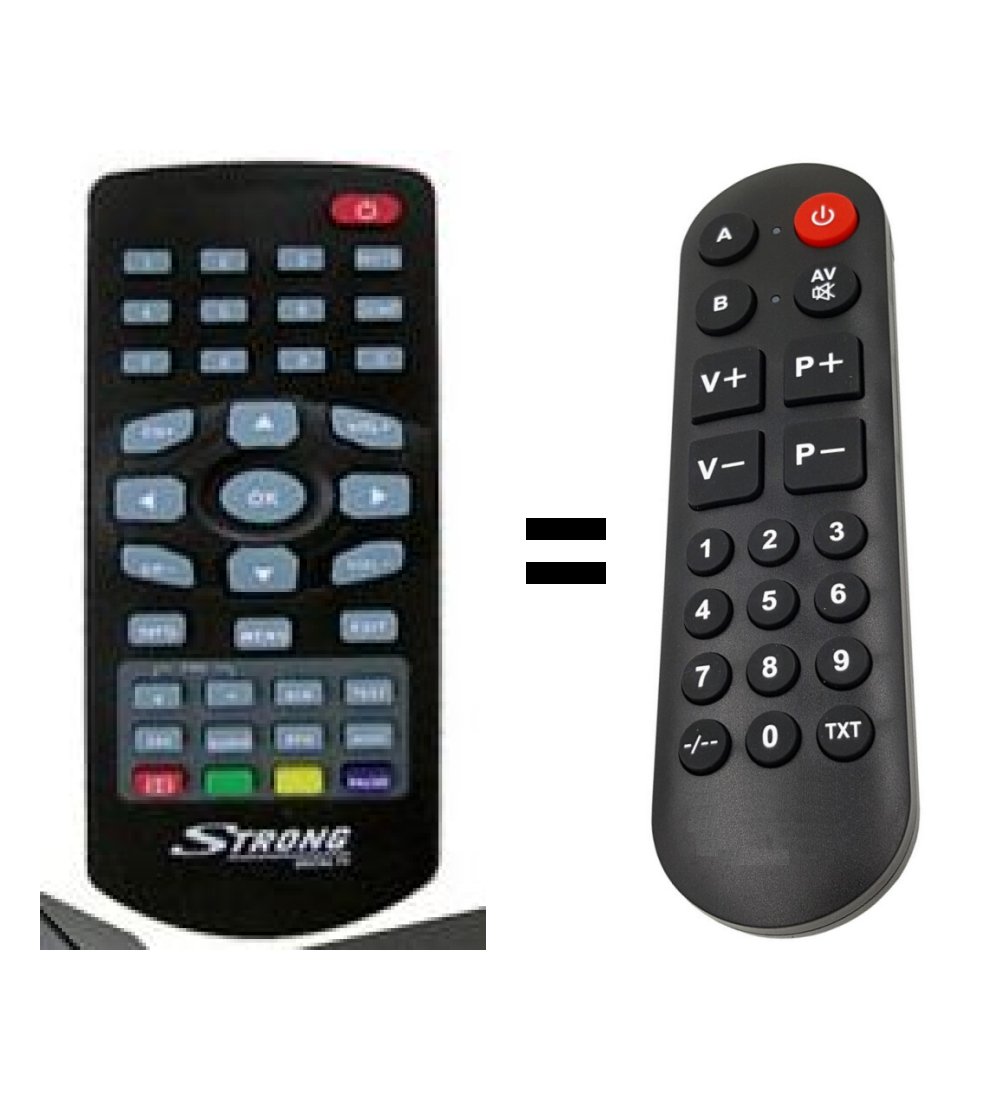 Strong SRT55 replacement remote control for seniors.