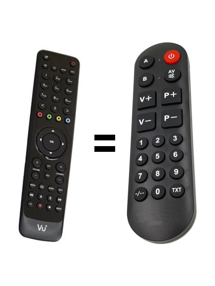 V + Solo replacement remote control for seniors.