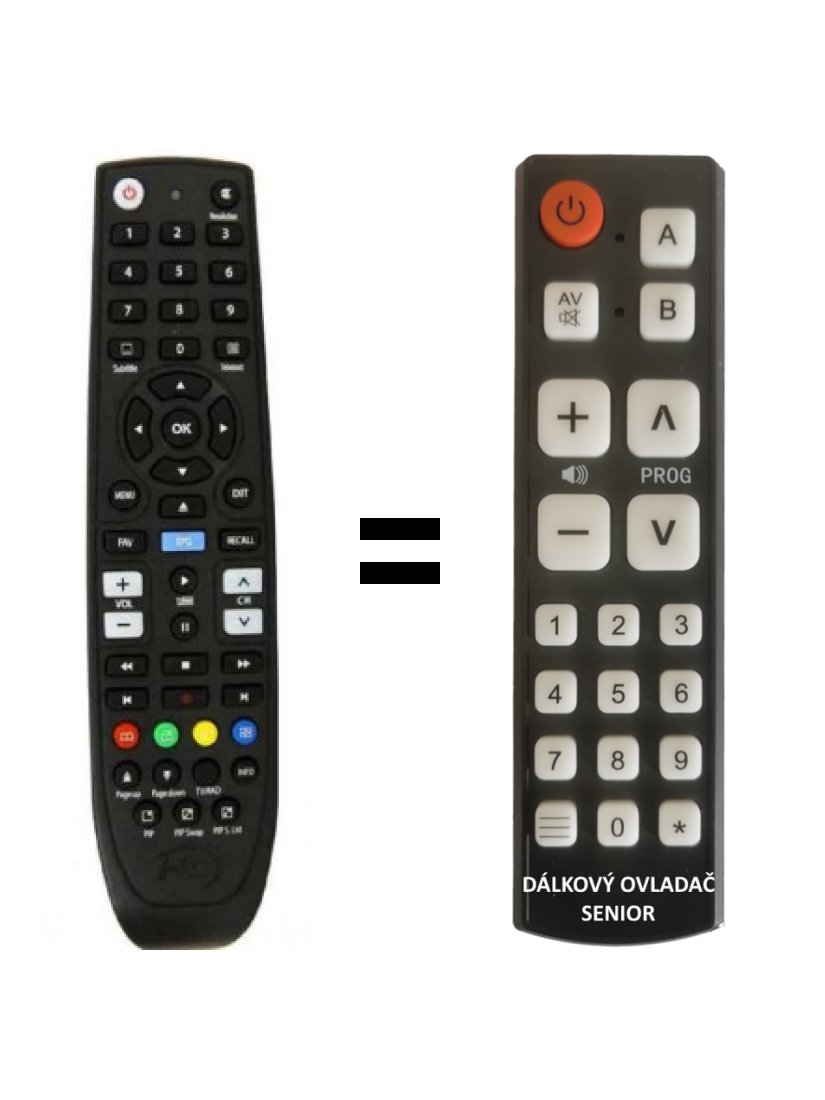 Hdbox FS-7110HD PVR LINUX replacement remote control for seniors.