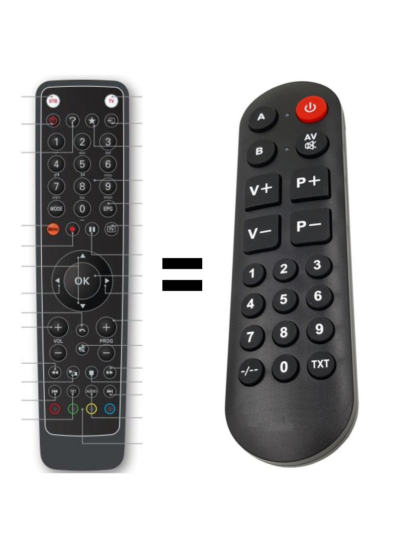 O2 RC2424524 / 03 replacement remote control for seniors.