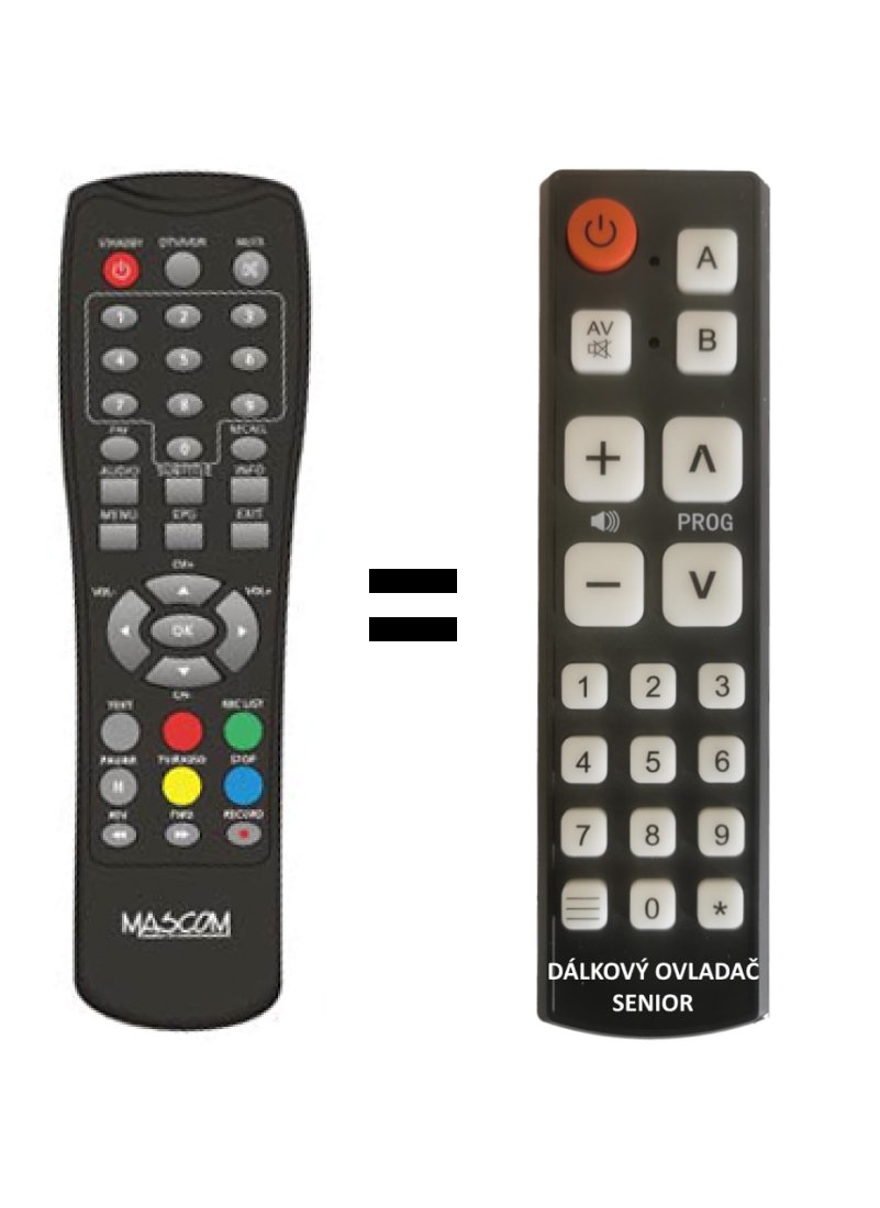 ORAVA DVB-12C, DVB-11C replacement remote control for seniors.