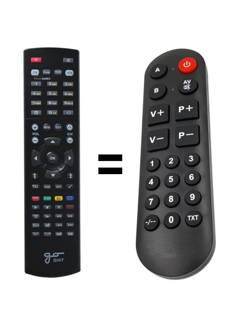 Optibox HST-0502-314 replacement remote control for seniors