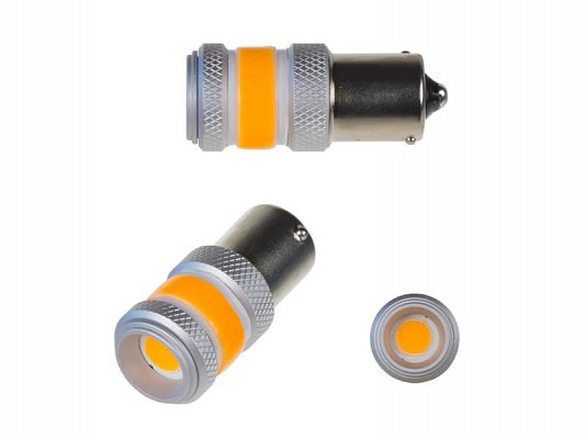 Autožárovka LED BA15s 9-60V 12W STU oranžová