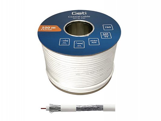 Koaxiální kabel Geti 107AL PVC (100m)