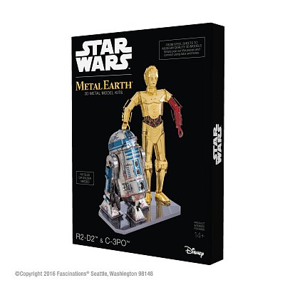 Stavebnice kovového modelu Metal Earth MMG276 C-3PO a R2-D2, Deluxe set (032309017106)