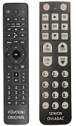 Náhradní dálkový ovladač pro seniory k O2 TV Set-top boxu nové generace Tech4Home