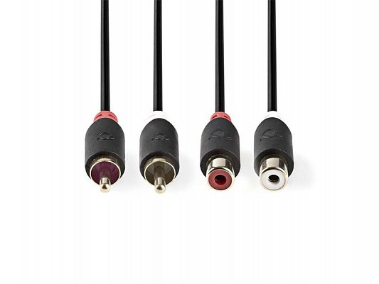 Kabel NEDIS 2xCINCH konektor/2xCINCH zdířka 2m