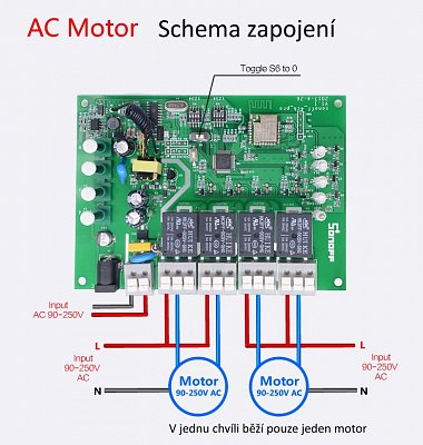 4 kanálový Wi-FI a RF spínač Sonoff 4CH PRO R2 (Sonoff 4CH PRO R2)