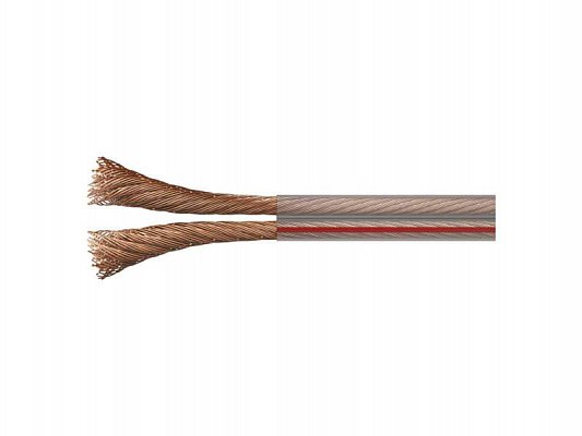 Dvojlinka nestíněná 2x1,0mm průhledná, 100m