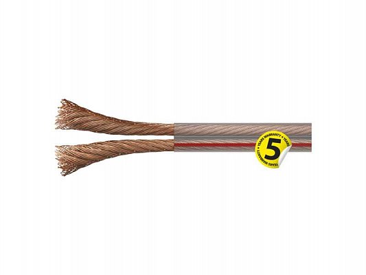 Dvojlinka nestíněná 2x1,0mm průhledná, 100m