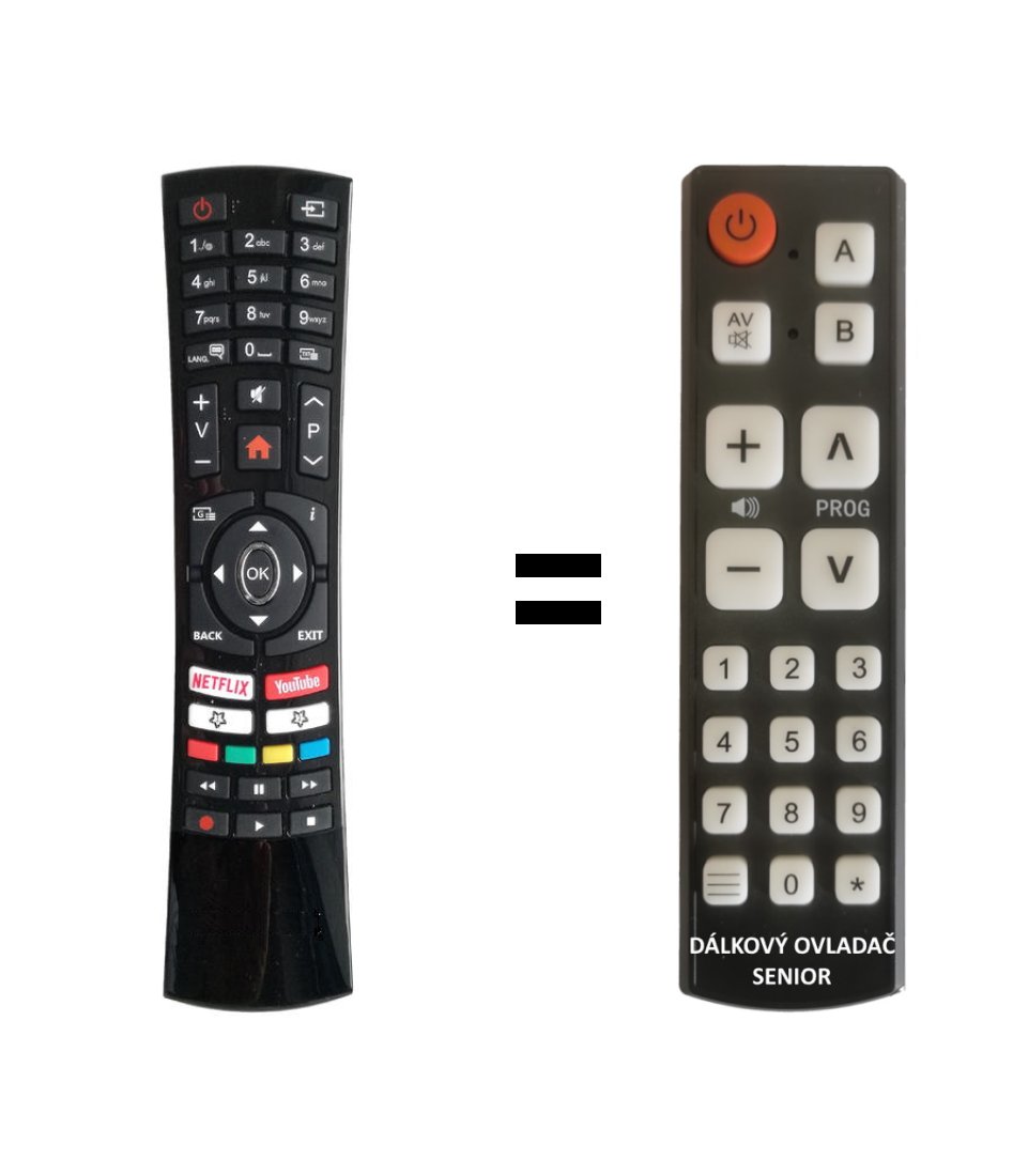 Orava LT-1410 LED A230B replacement remote control for seniors