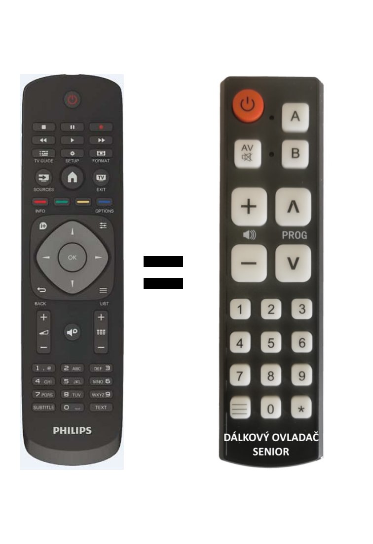 Philips 32PHS5505 / 12 replacement remote control for seniors