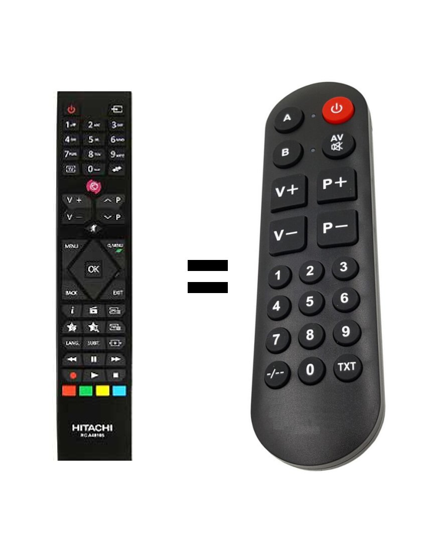 Hitachi 32HB4T01B replacement remote control for seniors