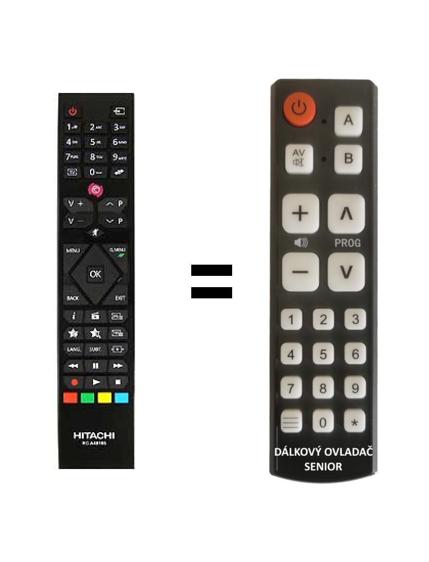Hitachi 32HB4T01A replacement remote control for seniors