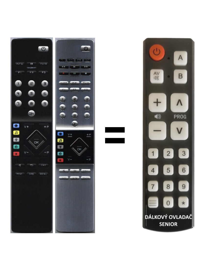 Metz RM16, RM17 replacement remote control for seniors