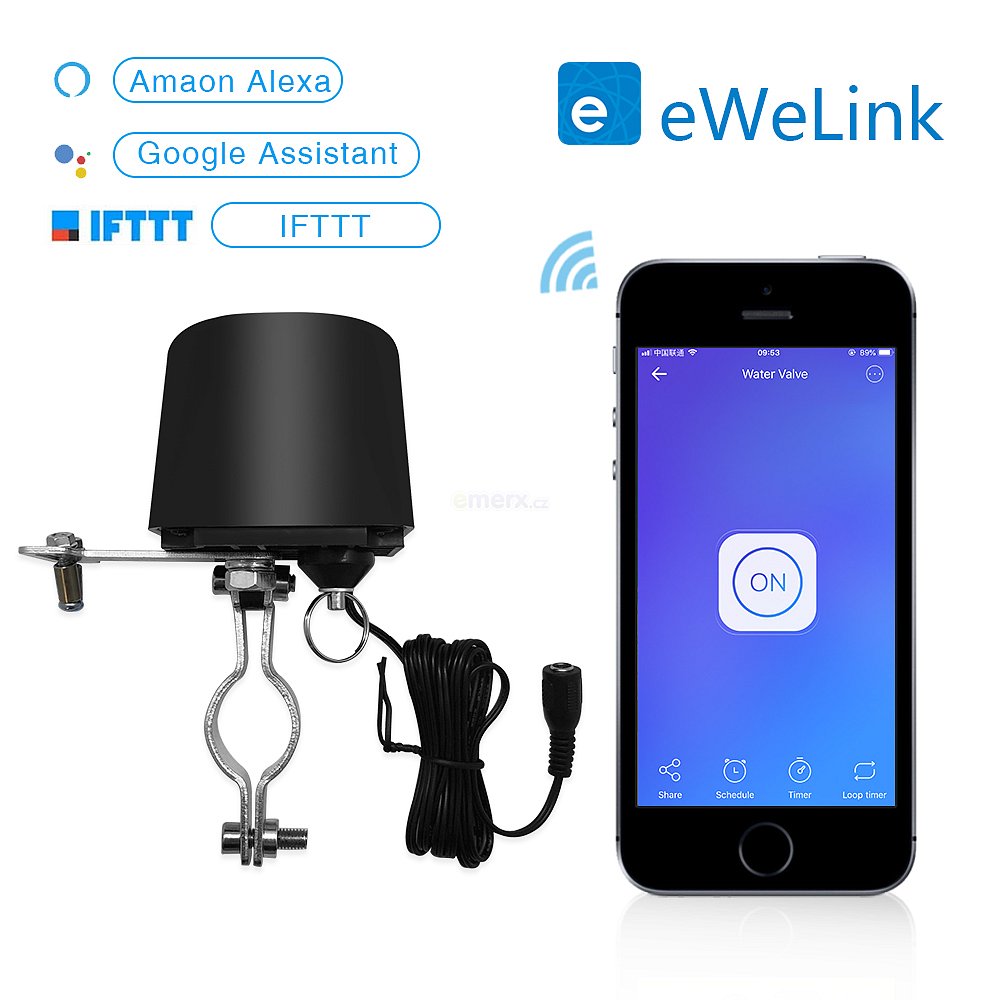 WiFi zavírač ventilů se servo pohonem