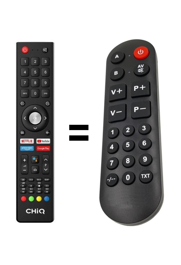 Changhong CHiQ U50H7AN replacement remote control for seniors