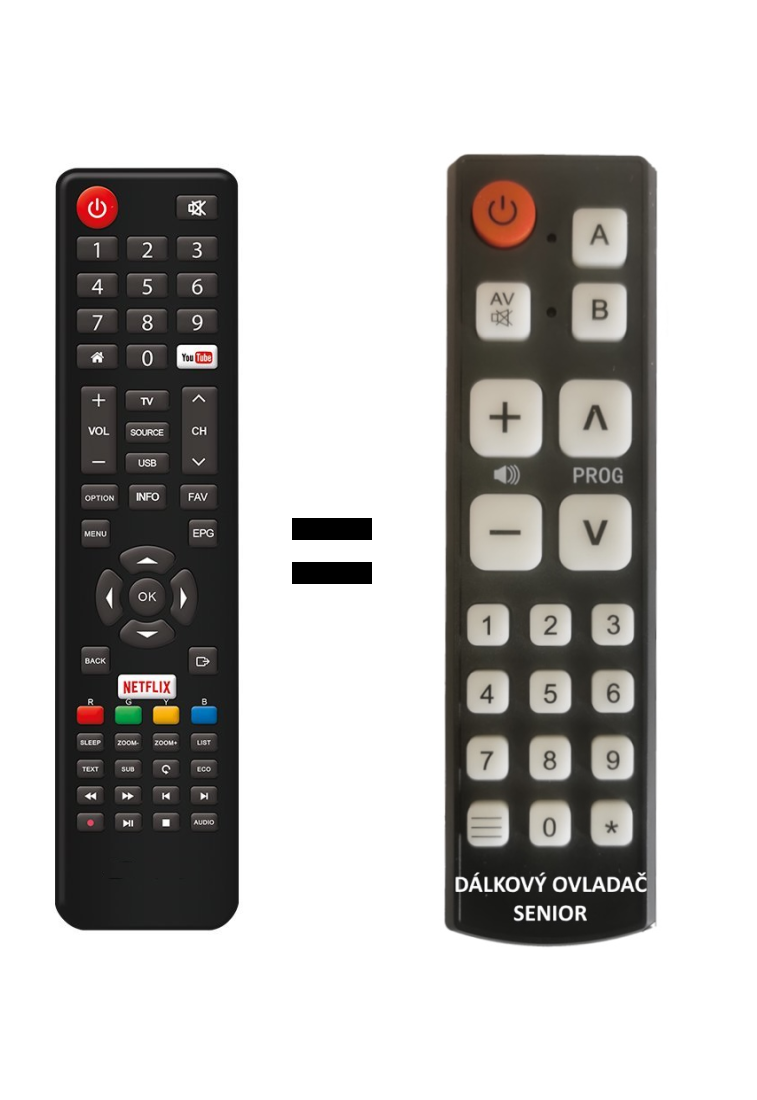 Strong SRT43UB6203 replacement remote control for seniors