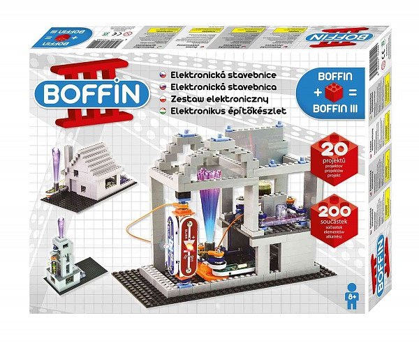 Se stavebnicí Boffin III se dozvíte, jak propojit stavebnici Boffin s kostkami, abyste si sestavili několikapatrové domy a další reálné budovy. (GB6000)