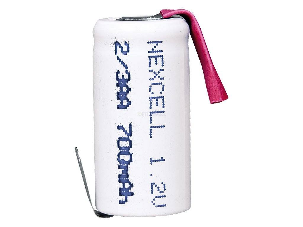 Akumulátor páskový Nexcell 2/3AA NiMH 700mAh 1,2V (B-N700 2/3AA-NEX (R/L tags))