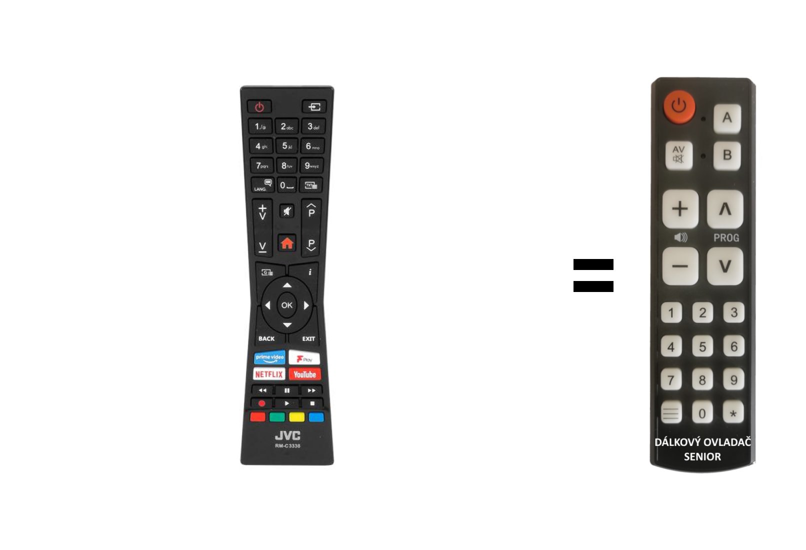 JVC RM-C3338 replacement remote control for seniors