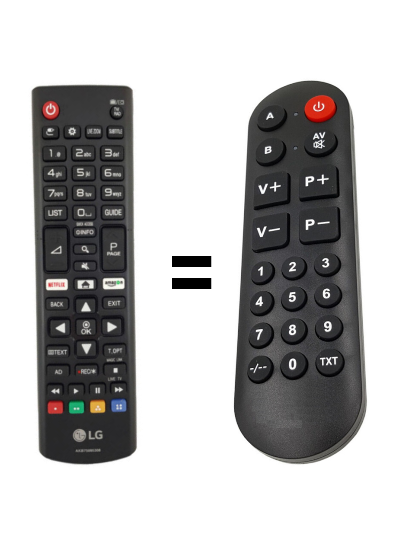 LG 32LK6200PLA replacement remote control for the elderly