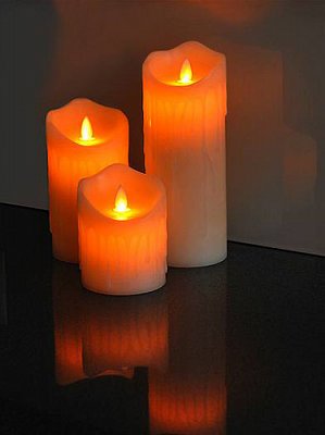 Vosková LED svíčka LTC 12,5cm