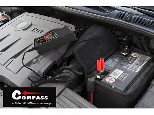 Nabíječka akumulátorů COMPASS 07160 12V 4Amp PB/GEL/AGM/LiFePO4