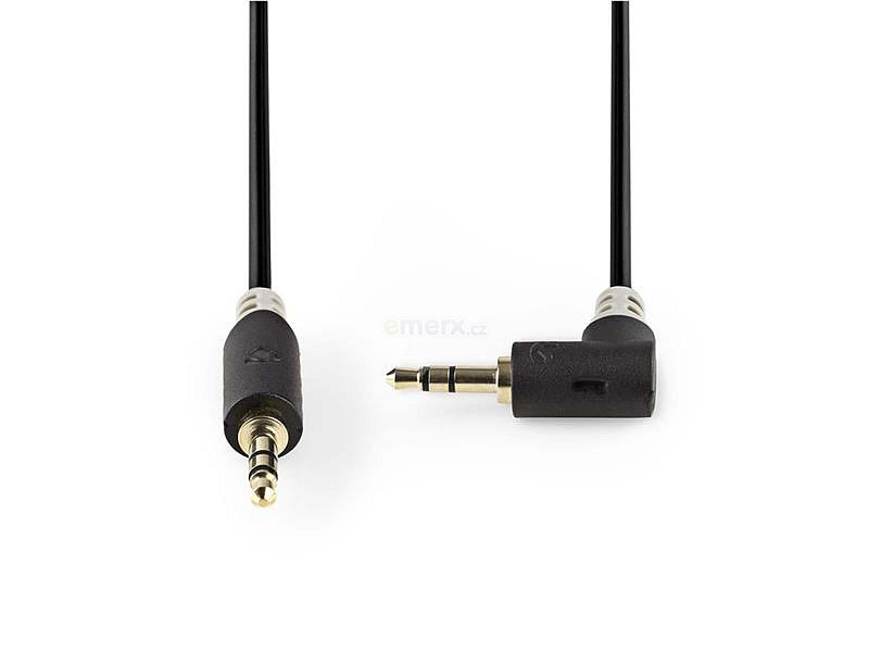 Kabel NEDIS JACK 3.5 konektor/JACK 3.5 konektor 1m úhlový